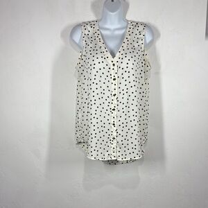 Maurices Polka Dot Sleeveless Blouse - size medium